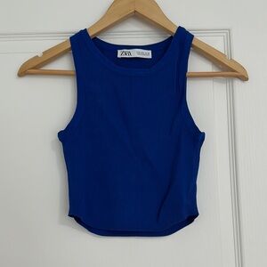 Zara Women's Vibrant Blue Crop Top